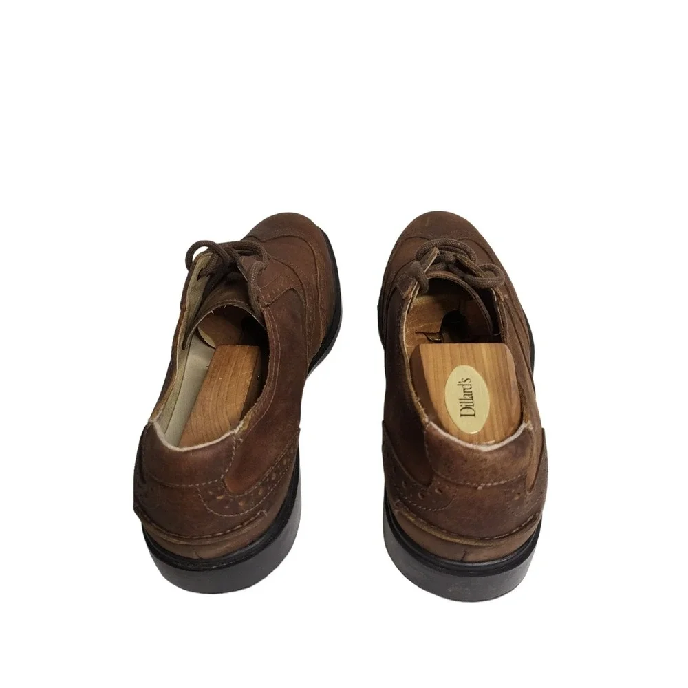 Sebago Drysides‎ Oxford Shoes Men Size 9 M Brown Leather Vibram Wingtip Brogues
